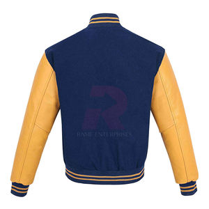 Blouson universitaire unisexe de haute qualité pour collège, broderie personnalisée, en tissu de laine respirant et à séchage rapide, avec fermeture frontale - Product Image 4