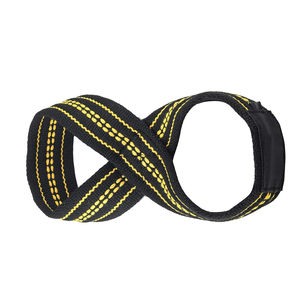 Sangles de maintien pour poignets en forme de 8 de qualité supérieure pour la gym, en coton durable, vente en gros en grande quantité, OEM - Product Image 2
