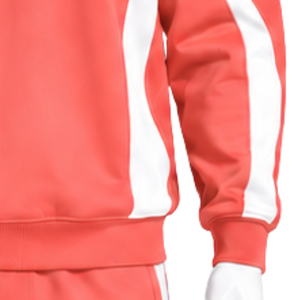 Sweat-shirt athlétique à col rond pour homme, avec empiècements contrastants, manches longues, pull décontracté pour l'entraînement et les activités sportives, personnalisable en gros - Product Image 6
