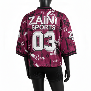 Camiseta de Fútbol para Mujer, Ligera, 180 GSM, Tejido de Malla de Poliéster Suave, Impresión Completa, Logotipo Personalizado, Camiseta de Fútbol de Algodón para Mujer - Product Image 2