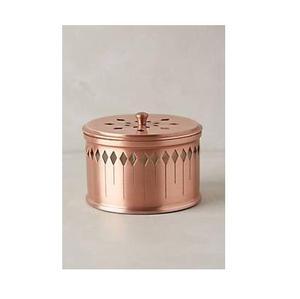 Portavelas de metal dorado, hermoso portavelas con tapa, utilizado en bodas y decoración del hogar. - Product Image 3