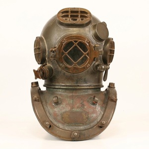 Casco de Buceo Vintage de la Marina de los Estados Unidos, Modelo Mark V, de Cobre y Latón Sólido, Réplica para Decoración Náutica Marítima - Product Image 3