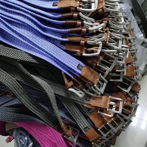 Ceinture en tissu tressé personnalisée en gros, unisexe, en coton extensible, élastique, pour le golf, réglable pour hommes et femmes - Product Image 6