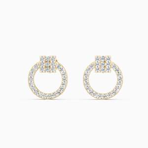 Pendientes de Diamantes Cultivados en Laboratorio, Corte Brillante Redondo, Oro Sólido de 14K, Modernos para Mujer, Certificados por IGI, 3.196g, Regalos de Boda Únicos - Product Image 2