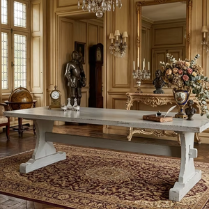 Mesa de Comedor Diora de Madera de Teca Sólida, Ecológica y Duradera, Diseño Minimalista Refinado, Acabado Natural, Elegante para el Interior del Comedor - Product Image 2