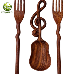 Natural Wooden Spoon in Musical Note Shape for Artistic Home Decor DIY <b>Craft</b> Eco Friendly Wholesale Vietnam Supplier - Product Image 2