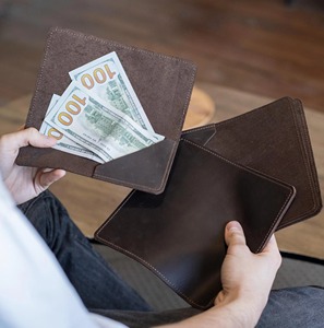Flat Profile Leather Wallet Portable Long Envelope Money Pouch Clutch <b>Case</b> Elegant <b>Coin</b> Purse Lightweight Card Holder for Cash - Product Image 3