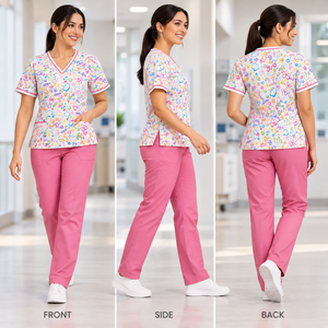 Uniformes Médicos Duraderos Unisex, Conjuntos de Uniformes de Tela de Sarga de Algodón y Poliéster, Colores Personalizados, Trajes de Enfermería, Ropa de Trabajo Médica para Doctores y Clínicas - Product Image 3