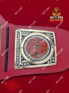 Ceinture de champion Halloween Pumpkin en alliage de zinc, taille haute, en cuir PU, unisexe, design personnalisé, équipement d'arts martiaux - Product Image 5