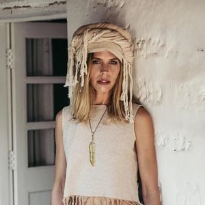 Tunique Bohème Oversize Beige en Coton Brut Biologique – Style Hippie Bohème et Gypsy – Blouse Écologique Effet Usé - Product Image 2