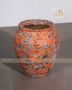 Atlantis AN039H50ORB Pots de fleurs ronds en céramique de luxe Mini balcon Jardin Décorations extérieures Jardinières pour la maison Finition galvanisée - Product Image 2