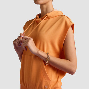 Sudadera sin Mangas con Capucha para Mujer, Tejida, de Color Sólido, de Algodón Transpirable, Informal, para Verano - Product Image 3