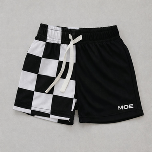 Shorts d'entraînement pour hommes en maille contrastante, en polyester, avec cordon de serrage, bas de tenue athlétique, fabrication en gros sous marque privée - Product Image 2