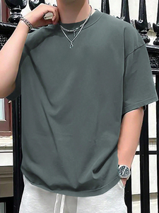 T-shirts pour hommes de haute qualité 100% coton, entièrement personnalisables, manches courtes, col rond, écologiques, respirants, imprimés sur mesure - Product Image 1