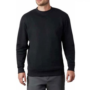 Wholesale Custom Plain Crewneck <b>Sweatshirt</b> 100% Cotton Oversized Casual Blank <b>Black</b> Color Winter Sports Man <b>Sweatshirts</b> Basics - Product Image 1