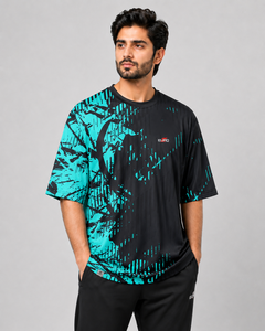 T-shirt ample pour homme avec sublimation, disponible en plusieurs couleurs pour un usage décontracté ou sportif, tailles personnalisées disponibles. - Product Image 3