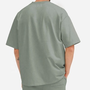 T-shirts d'été pour hommes en coton biologique avec poche, couleur unie, personnalisables, col rond, en jersey - Product Image 5