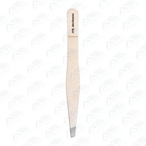 Pince à sourcils en acier inoxydable Pince à épiler ultra-mince à pointe inclinée pour instruments de beauté à prise précise Instruments de soins de beauté - Product Image 3