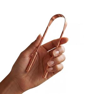 Nettoyeur de langue en cuivre double face pour hommes, femmes et enfants, pack de 2, gratte-langue 100 % cuivre pur, sous la surveillance des adultes - Product Image 1