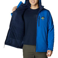 Veste d'hiver softshell coupe-vent et imperméable pour homme avec col montant et logo frontal, écologique, respirante, coupe ajustée, pour l'extérieur