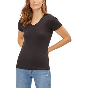 T-shirt basique uni à col rond pour femme, personnalisable avec logo, 100% coton, teinture unie - Product Image 4
