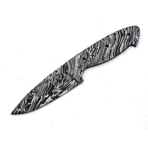 Burraq DIY OEM Custom Handmade Damascus Steel <b>Blank</b> Blade Multi-Functional Fire Pattern Knife-Perfect Gift for Outdoor Use - Product Image 1