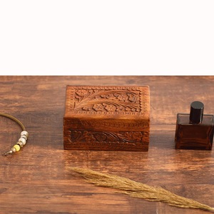 Eco-Friendly Rectangle <b>Wooden</b> <b>Box</b> for Jewelry Gift Storage-Soft Interior for Delicate Items Christmas Chinese New Year Tabletop - Product Image 3