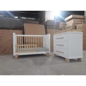 Commode en bois blanche à 6 tiroirs pour chambre à coucher, finition à base d'eau non toxique, commode à monter soi-même, fabrication OEM ODM Vietnam - Product Image 2