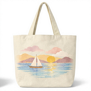 Sac fourre-tout en toile de coton écologique personnalisé COTTON FIELD, grand format, avec poignée longue pour femme - Product Image 4