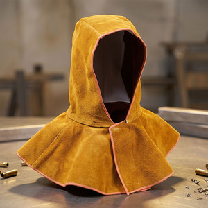 JNM SAFETY Cagoule de soudage en cuir de vachette pleine fleur de haute qualité, vêtement de protection industriel robuste pour soudeur contre les étincelles et la chaleur - Product Image 5