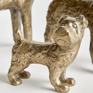 Handmade Bronze Dog Sculpture Animal <b>Figure</b> Decorative Tabletop Art Traditional Style Living Room Display - Product Image 4