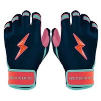 Gants de frappeur personnalisés professionnels pour le baseball et le softball, pour droitiers, adultes |   Sangle en cuir respirante antidérapante personnalisée avec fermeture auto-agrippante