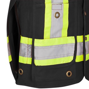 Gilet de sécurité haute visibilité pour homme, vêtements de travail réfléchissants, gilet de chantier en polyester - Product Image 4
