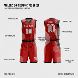 Heavy Weight Custom GSM Basketball Uniform Kit Moisture Wicking Sleeveless Jersey and Shorts for Clubs Schools Tournament - Product Image 2