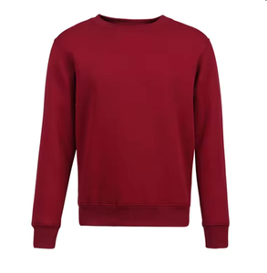 <b>Mens</b> High Quality Solid Cotton Poly Embroidered Fleece Crew Neck Eco-Friendly Breathable 300 GSM Autumn Unisex <b>sweatshirt</b> - Product Image 2