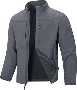 Veste Softshell Homme Darklight Doublée Polaire Coupe-Vent Imperméable Légère Vêtement de Travail Extérieur Hiver - Product Image 1