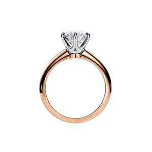 Anillo de Compromiso Clásico con Diamante de Corte Brillante Redondo, Oro de 14K, Engaste de Garras, Certificado IGI, Joyería Fina para Mujer - Product Image 1