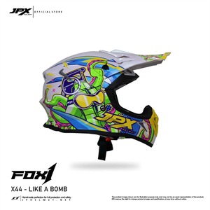 El casco JPX Fox1 Motif X 44 Supermoto Cross ofrece una protección superior y un estilo audaz para la mejor experiencia de motocross. - Product Image 4