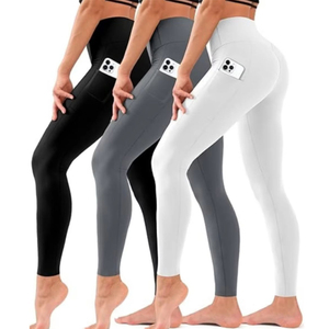 Breathable Gym Workout <b>Leggings</b> Yoga Pants Sportswear Manufacturer High Waist Breathable Thin Knitted Velour Solid Vintage Style - Product Image 6