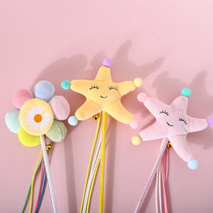 Juguete para Gatos Hecho a Mano con Estrella de Mar y Flor de Sol de Peluche, Movimiento Interactivo y Campana con Borla, Divertido Juguete para Mascotas Hecho de Plástico - Product Image 6