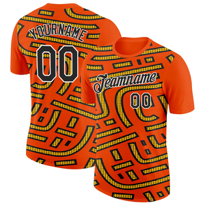 Maillot de sport personnalisé imprimé par sublimation bleu noir à manches courtes unisexe respirant pour adulte Nom de l'équipe 00 Votre nom 00 Devant - Product Image 5