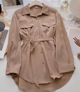 Camisas de Manga Larga con Lazo Delantero para Mujer, al por Mayor, Personalizadas, Ligeras, Transpirables, Casuales, de Verano, Fabricante OEM, Proveedor al por Mayor - Product Image 4