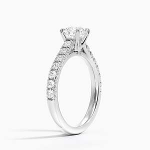 BOJ <b>Ring</b> 094 Round Cut 925 <b>Silver</b> Halo Stone Prong Setting <b>Solitaire</b> Diamond <b>Ring</b> 2ct D Color VVS1 Moissanite GRA Certified - Product Image 2