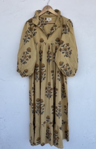Vestido bohemio de moda al por mayor para mujer, vestido maxi de algodón con estampado floral hecho a mano, ropa de playa de verano, atuendo para vacaciones en resort. - Product Image 5