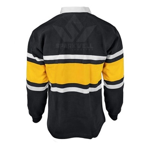 Camiseta de Rugby Sublimada Verde, Blanca y Amarilla para Hombre, Manga Corta, Corte Atlético, Absorbe la Humedad, Cuello Alto, para Todas las Temporadas, Deporte para Adultos - Product Image 2