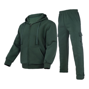 Conjunto Deportivo para Hombre, Color Granate, con Capucha, Cierre de Cremallera, Manga Larga, Estilo Casual, Material de Algodón, para Otoño - Product Image 2