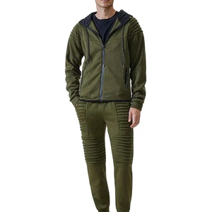 Chándales atléticos de 2 piezas con capucha para hombre, Sudadera con capucha de manga larga con cordón para correr, chándal informal para correr - Product Image 1
