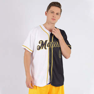 Maillot de baseball personnalisé par sublimation OEM, 100 % polyester, décontracté, avec boutons sur le devant, nom et numéro de l'équipe, vêtements de sport - Product Image 2