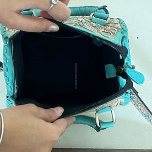 2026 Premium Pattern Floral Handcrfated Genuine Cow Leather Speedy Bag for Women's Designer Crossbody Travel Bags for Unisex - Product Image 6