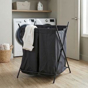 Cesto de Ropa Plegable de PEVA Estilo Moderno BN165, Mueble de Almacenamiento de Fábrica OEM, Organizador Doméstico con Diseño de Malla de Acero - Product Image 1